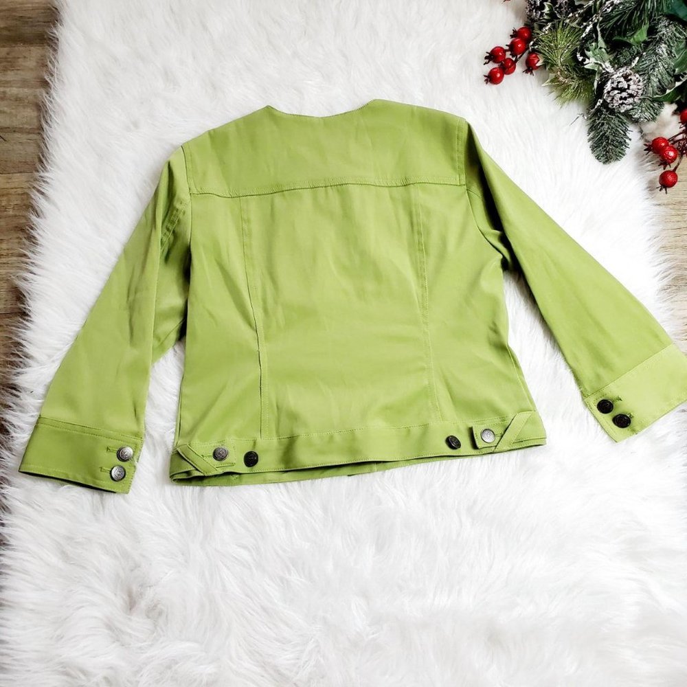 Ruby Rd Petite Womens Green Jacket - image 2